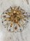 Gilt Iron & Glass Ceiling Light from Banci, Italy, 1980s 3