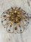 Gilt Iron & Glass Ceiling Light from Banci, Italy, 1980s 4