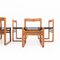 Vintage Wood & Skai Chairs, 1960s, Set of 6 2