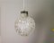 Mid-Century Portuguese Clear Crystal Glass Pendant Lamp, 1960s 1