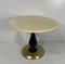 Italian Art Deco Style Parchment, Black Lacquer and Brass Coffee Table, 1980s 2