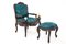 Armchair with Footstool, France, 1880s, Set of 2 2