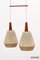 Teak Hanging Lamp with 2 Shades, Sweden, 1960s, Image 7