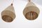 Teak Hanging Lamp with 2 Shades, Sweden, 1960s, Image 4