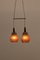 Teak Hanging Lamp with 2 Shades, Sweden, 1960s, Image 5