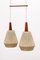 Teak Hanging Lamp with 2 Shades, Sweden, 1960s, Image 6