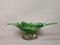 Italian Green Murano Glass and Sterling 925 Silver Abstact Vase 2