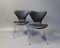 Modell 3107 Stühle von Arne Jacobsen für Fritz Hansen, 1967, 2er Set 3
