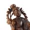 Antike Geisha-Skulptur aus Stein und Holz 3