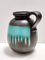 Vintage Fat Lava Black and Teal Ceramic Vase in Multi-Color 484-30 from Scheurich Wgp, 1970s, Image 6