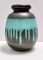 Vintage Fat Lava Black and Teal Ceramic Vase in Multi-Color 484-30 from Scheurich Wgp, 1970s 5
