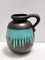 Vintage Fat Lava Black and Teal Ceramic Vase in Multi-Color 484-30 from Scheurich Wgp, 1970s 1