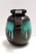 Vintage Fat Lava Black and Teal Ceramic Vase in Multi-Color 484-30 from Scheurich Wgp, 1970s, Image 3