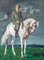 Ricardo Arenys Galdon, Camilo José Cela Full Length Portrait on a Horse, 1970s, Oil on Canvas, Image 2