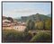 Benito Sanchez, Paesaggio di montagna con ponte, Catalogna, anni '70, olio su tela, Immagine 1