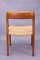 Danish Model 75 Dining Chairs in Teak and Papercord by Niels Otto Møller for J.L. Møllers, 1960s, Set of 4, Image 7