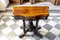 Antiker viktorianischer Spieltisch aus Nussholz mit Intarsien, 1860er 1
