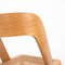 Sedie in legno e paglia attribuite a RB Rossana, Italia, anni '70, set di 4, Immagine 8