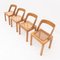 Wood & Viennese Straw Chairs attributed to RB Rossana, Italy, 1970s, Set of 4 5