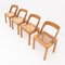 Wood & Viennese Straw Chairs attributed to RB Rossana, Italy, 1970s, Set of 4, Image 5