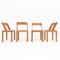 Wood & Viennese Straw Chairs attributed to RB Rossana, Italy, 1970s, Set of 4 2
