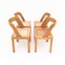 Wood & Viennese Straw Chairs attributed to RB Rossana, Italy, 1970s, Set of 4 4