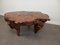 Brutalistic Coffee Table in Burr Elm, 1950s 1