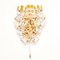 Wandlampe aus facettiertem Kristallglas & vergoldetem Messing von Kinkeldey, Deutschland, 1970er 1