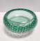 Vintage Aquamarine Bullicante Murano Glass Ashtray, 1960s 1