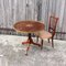 Vintage Neo Classic French Wooden Side Table with Lemon Wood Inlays & Decorative Brass Rail, 1960s 4