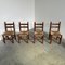 Brutalist Dining Chairs in the style of Charles Dudouyt, 1940s, Set of 4 4