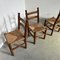 Brutalist Dining Chairs in the style of Charles Dudouyt, 1940s, Set of 4 8