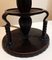 Art Deco German Table Lamp with Foot in Dark, Patinated Bronze and Black Fabric Screen with White Border, Image 5