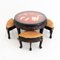 Tea Table with Stools, China, 1960s, Set of 5 1