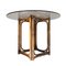 Round Dining Table in Bamboo and Glass, Italy, 1970s 3