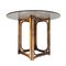 Round Dining Table in Bamboo and Glass, Italy, 1970s, Image 3