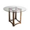 Round Dining Table in Bamboo and Glass, Italy, 1970s 1