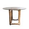 Round Dining Table in Bamboo and Glass, Italy, 1970s 2