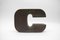 Mid-Century Modern Patinated Copper Letter C, Germany, 1960s-1970s 3