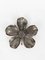 Silberner Vintage Blumenaschenbecher aus Metall mit abnehmbaren Blütenblättern von Gucci, 1970er 1