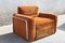 Fauteuil et Canapé Da Salotto en Cubic Orange et Acier, Italie, 1970, Set de 3 3