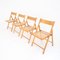 Folding Chairs in Wood and Straw, Italy, 1980s, Set of 4 5