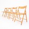 Folding Chairs in Wood and Straw, Italy, 1980s, Set of 4, Image 3