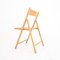 Folding Chairs in Wood and Straw, Italy, 1980s, Set of 4, Image 8