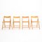 Folding Chairs in Wood and Straw, Italy, 1980s, Set of 4, Image 1