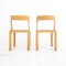 Wood & Viennese Straw Chairs attributed to RB Rossana, Italy, 1970s, Set of 2 8