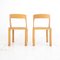 Wood & Viennese Straw Chairs attributed to RB Rossana, Italy, 1970s, Set of 2, Image 8