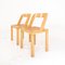 Wood & Viennese Straw Chairs attributed to RB Rossana, Italy, 1970s, Set of 2 7