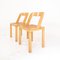 Wood & Viennese Straw Chairs attributed to RB Rossana, Italy, 1970s, Set of 2, Image 7