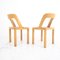 Wood & Viennese Straw Chairs attributed to RB Rossana, Italy, 1970s, Set of 2 4